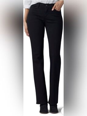 Lee Jeans Bootcut Black Mid Rise Flex Motion 14 Short NWT